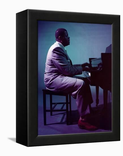 Jazz Pianist Oscar Peterson-Eliot Elisofon-Framed Premier Image Canvas