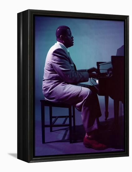 Jazz Pianist Oscar Peterson-Eliot Elisofon-Framed Premier Image Canvas