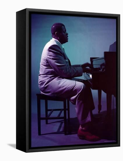 Jazz Pianist Oscar Peterson-Eliot Elisofon-Framed Premier Image Canvas