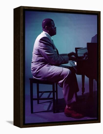 Jazz Pianist Oscar Peterson-Eliot Elisofon-Framed Premier Image Canvas