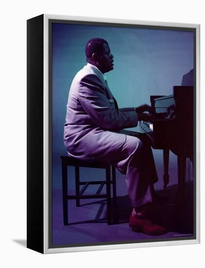 Jazz Pianist Oscar Peterson-Eliot Elisofon-Framed Premier Image Canvas