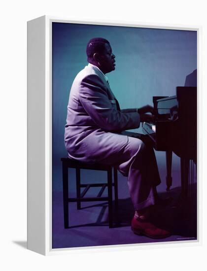 Jazz Pianist Oscar Peterson-Eliot Elisofon-Framed Premier Image Canvas