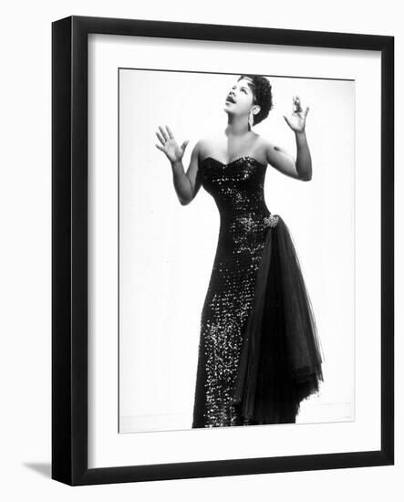 Jazz, Rhythm and Blues and Gospel Singer Ruth Brown Here C. 1958-null-Framed Photo