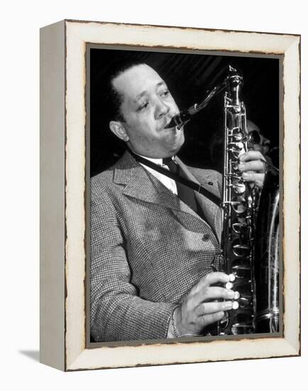 Jazz Saxophonist Lester Young (1909-1959) C. 1953-null-Framed Stretched Canvas