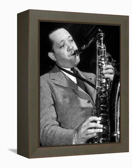 Jazz Saxophonist Lester Young (1909-1959) C. 1953-null-Framed Stretched Canvas