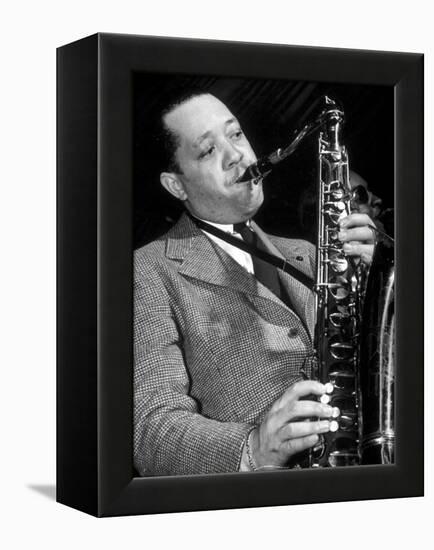 Jazz Saxophonist Lester Young (1909-1959) C. 1953-null-Framed Stretched Canvas