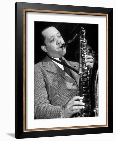 Jazz Saxophonist Lester Young (1909-1959) C. 1953-null-Framed Photo
