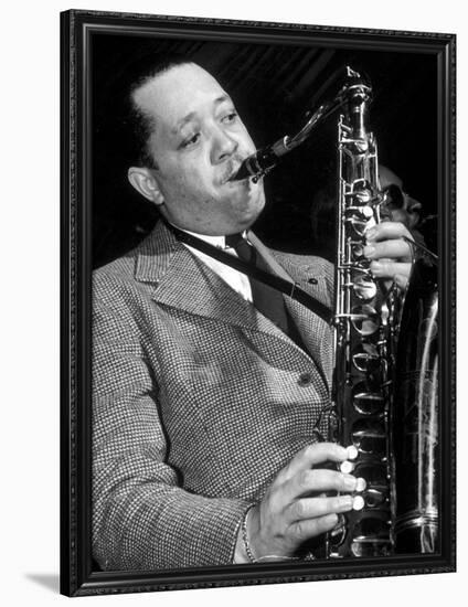 Jazz Saxophonist Lester Young (1909-1959) C. 1953-null-Framed Photo