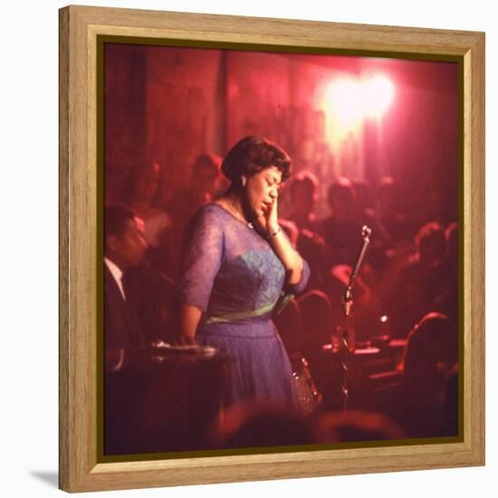 Jazz Singer Ella Fitzgerald Performing at "Mr. Kelly's" Nightclub-Yale Joel-Framed Premier Image Canvas