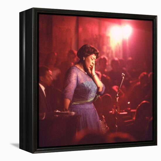 Jazz Singer Ella Fitzgerald Performing at "Mr. Kelly's" Nightclub-Yale Joel-Framed Premier Image Canvas