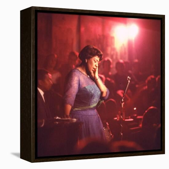 Jazz Singer Ella Fitzgerald Performing at "Mr. Kelly's" Nightclub-Yale Joel-Framed Premier Image Canvas