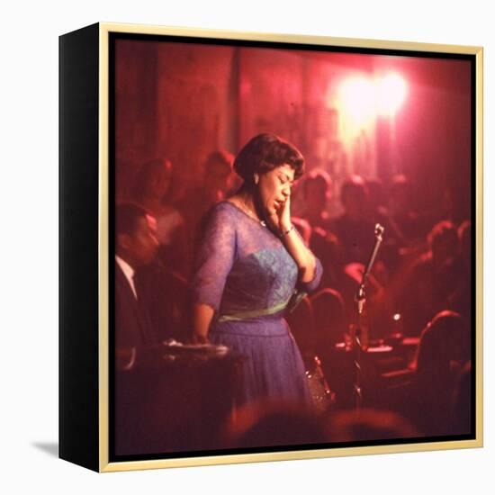 Jazz Singer Ella Fitzgerald Performing at "Mr. Kelly's" Nightclub-Yale Joel-Framed Premier Image Canvas