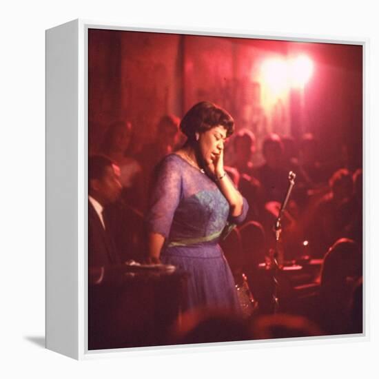 Jazz Singer Ella Fitzgerald Performing at "Mr. Kelly's" Nightclub-Yale Joel-Framed Premier Image Canvas