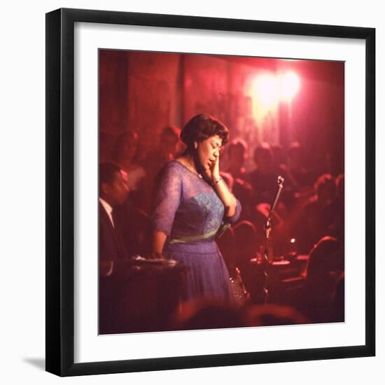 Jazz Singer Ella Fitzgerald Performing at "Mr. Kelly's" Nightclub-Yale Joel-Framed Premium Photographic Print