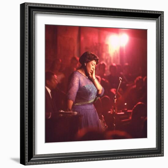 Jazz Singer Ella Fitzgerald Performing at "Mr. Kelly's" Nightclub-Yale Joel-Framed Premium Photographic Print