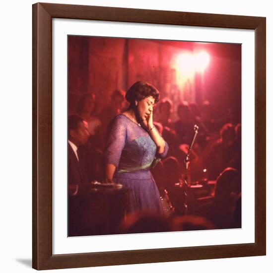 Jazz Singer Ella Fitzgerald Performing at "Mr. Kelly's" Nightclub-Yale Joel-Framed Premium Photographic Print