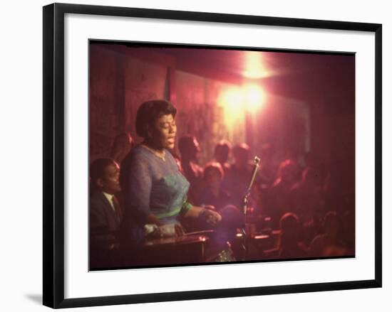 Jazz Singer Ella Fitzgerald Performing at "Mr. Kelly's" Nightclub-Yale Joel-Framed Premium Photographic Print