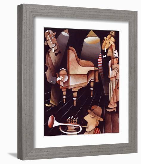 Jazz Trio - Braque Style-null-Framed Art Print