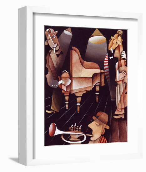 Jazz Trio - Braque Style-null-Framed Art Print