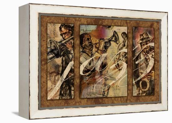 Jazz - Triptych-Eric Yang-Framed Stretched Canvas