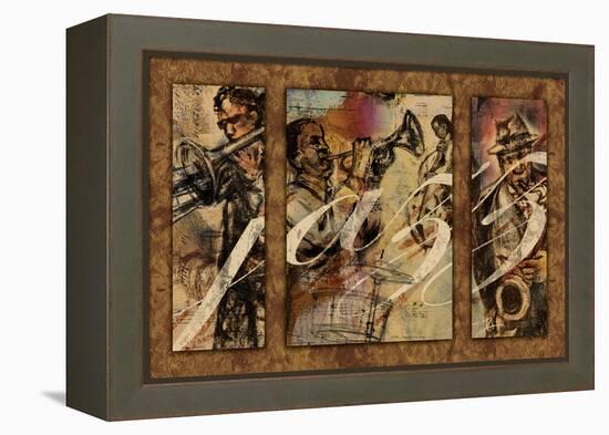 Jazz - Triptych-Eric Yang-Framed Stretched Canvas