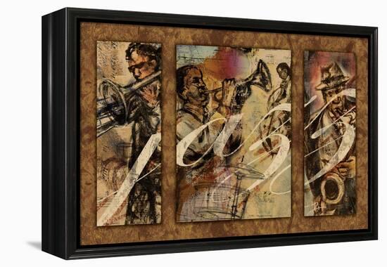 Jazz - Triptych-Eric Yang-Framed Stretched Canvas