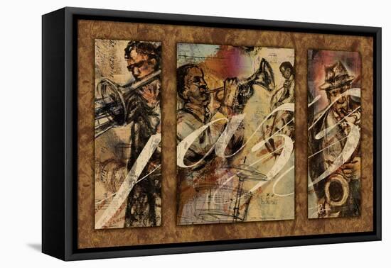 Jazz - Triptych-Eric Yang-Framed Stretched Canvas