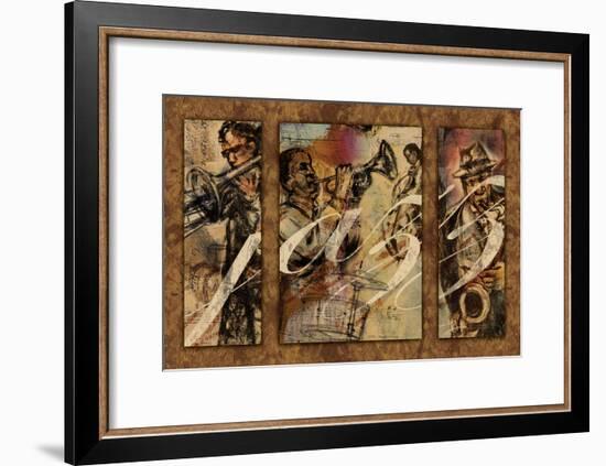 Jazz - Triptych-Eric Yang-Framed Art Print