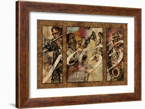 Jazz - Triptych-Eric Yang-Framed Art Print