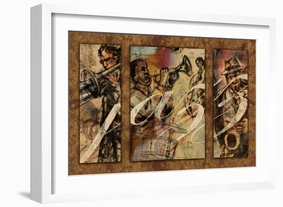 Jazz - Triptych-Eric Yang-Framed Art Print