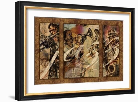 Jazz - Triptych-Eric Yang-Framed Art Print