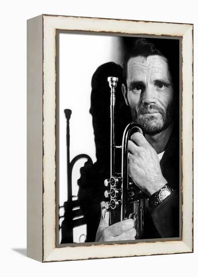 Jazz Trumpet Player Chet Baker (1929-1988) C. 1987-null-Framed Stretched Canvas