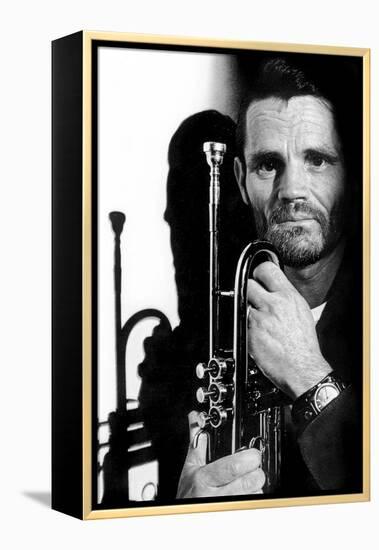 Jazz Trumpet Player Chet Baker (1929-1988) C. 1987-null-Framed Stretched Canvas