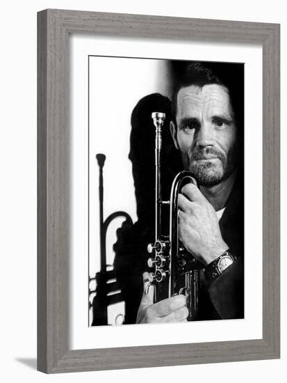 Jazz Trumpet Player Chet Baker (1929-1988) C. 1987-null-Framed Photo