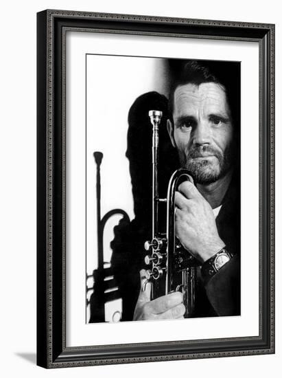 Jazz Trumpet Player Chet Baker (1929-1988) C. 1987--Framed Photo