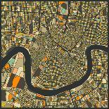 New Orleans Map-Jazzberry Blue-Art Print