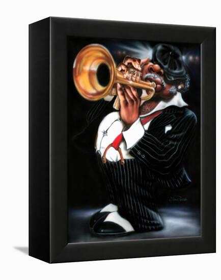 Jazzman Papa Joe-Leonard Jones-Framed Stretched Canvas