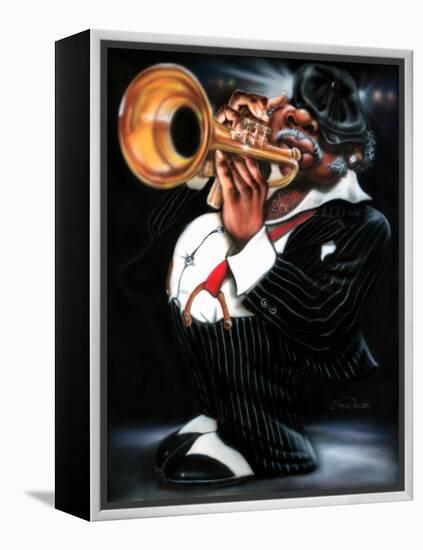Jazzman Papa Joe-Leonard Jones-Framed Stretched Canvas