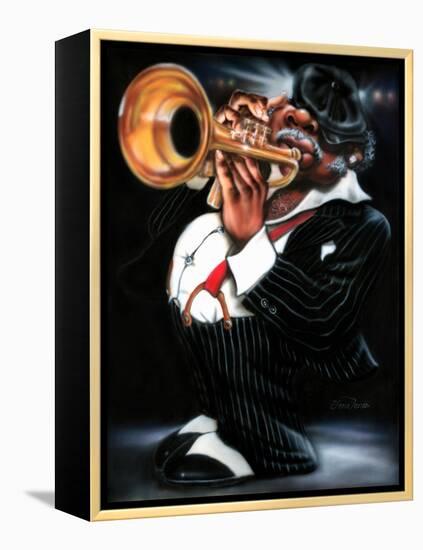 Jazzman Papa Joe-Leonard Jones-Framed Stretched Canvas