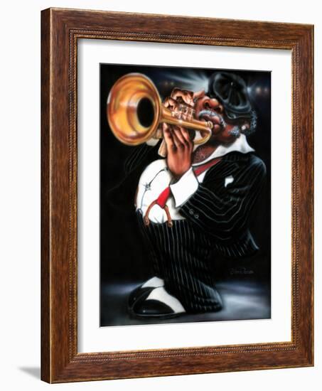 Jazzman Papa Joe-Leonard Jones-Framed Art Print