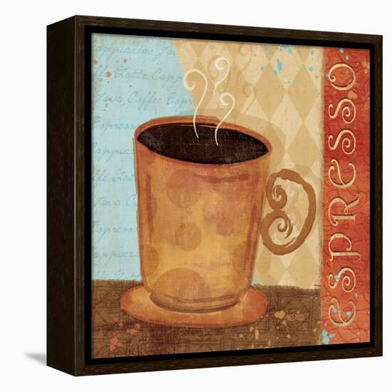 Jazzy Coffee IV-Veronique Charron-Framed Stretched Canvas