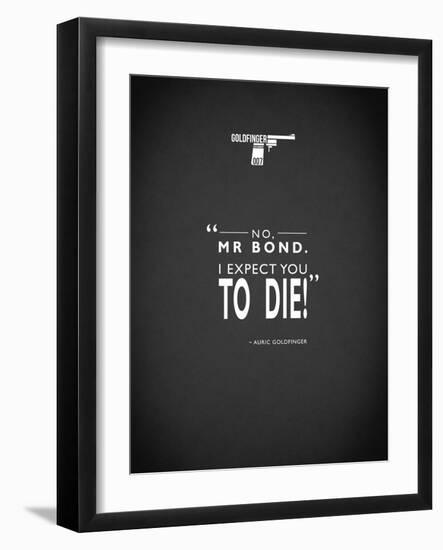 JB Goldfinger Expect To Die-Mark Rogan-Framed Art Print