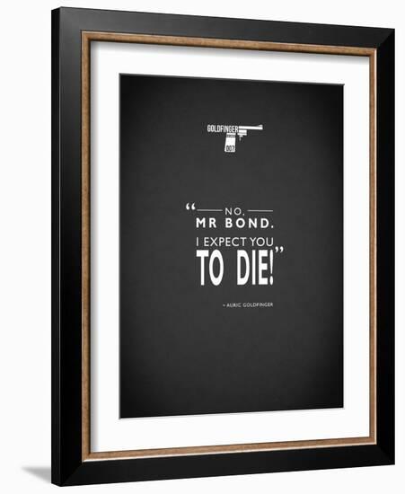 JB Goldfinger Expect To Die-Mark Rogan-Framed Art Print