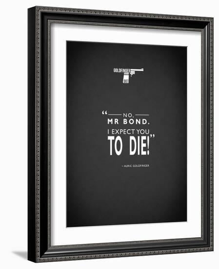 JB Goldfinger Expect To Die-Mark Rogan-Framed Art Print