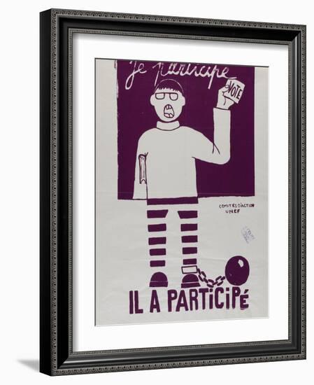 Je participe, il a participé-null-Framed Premium Giclee Print