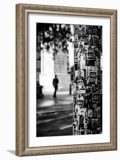 Je Suis Charlie Poster on A Light Pole-Emanuele Mazzoni-Framed Photographic Print