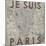 Je Suis Paris - Map of Paris, France-null-Mounted Giclee Print