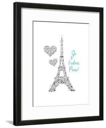 Je T Adore Paris Vintage Premium Giclee Print Marion De Lauzun Art Com Je T Adore Paris Vintage Premium Giclee Print Marion De Lauzun Art Com