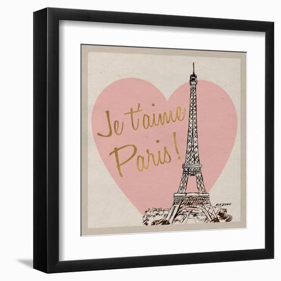 Je t'aime Paris!-Nicholas Biscardi-Framed Art Print