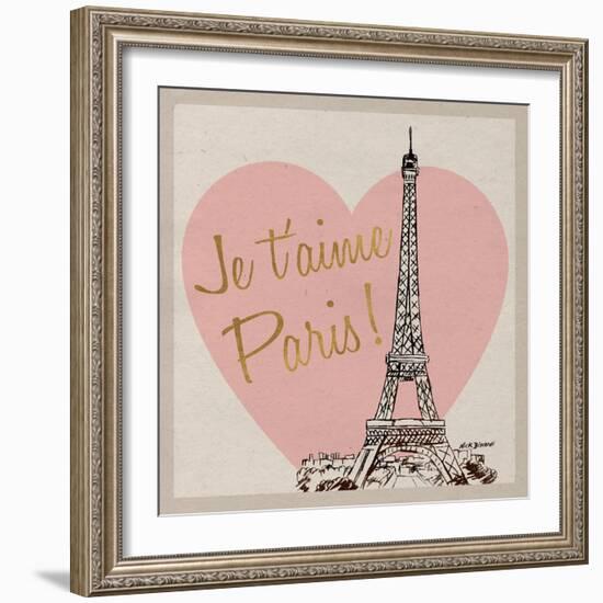 Je t'aime Paris!-Nicholas Biscardi-Framed Art Print